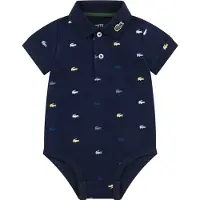 Lacoste Kids Body k/ä - Marinblå m. Logotyper - - 6 mån - Body K/Ä