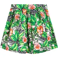 Kenzo Kjol - Mint Green m. Blommor/Hålmönster - - 8 år (128) - Kjol