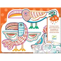 Djeco Målarbok - Vilda familjer - - One Size - Målarbok