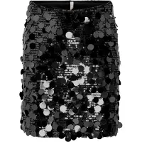 ONLY Kjol - KogJadel - Black/Black Paljetter - - 13 år (158) - Kjol