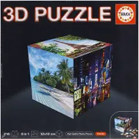 Educa 3D Pussel - 216 Delar - Kub Travel - - One Size - Pussel
