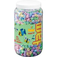 Hama Maxi Pärlor - 1400 st. I Hink - Mix 52 - - One Size - Pärlor