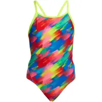 Funkita Baddräkt - Diamantbaksida - Linjerad - - 12 år (152) - Badkläder