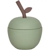 OYOY Mugg m. Sugrör - Äpple - Silikon - Green - - One Size - Mugg