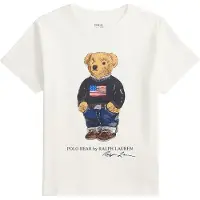 Ralph Lauren T-shirt - White Core Bear - - 8 år (128) - T-shirt