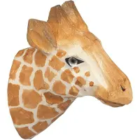 Ferm Living Knopp - Handsnickrat trä - 9,5x9,5x5 cm - Giraff - - One Size - Knopp