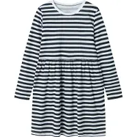 Name it Klänning - NkfVivia - Bright White m. Ränder - - 13 år (158) - Klänning