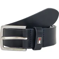 Tommy Hilfiger Kids Enamel Flag Square Buckle Leather Belt