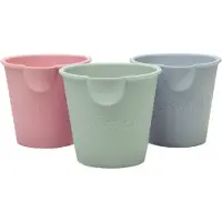 Scrunch Bath Buckets - 3-pack - Sage Green/Dusty Rose/Ankaägg Bl - - One Size - Hink
