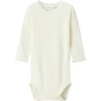 Name it Body l/ä - Noos - Ull - NbfWang - Snow White m. Hålmönst - - 50 - Body L/Ä