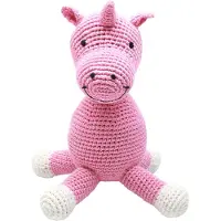 Naturezoo Gosedjur - Fröken Enhörning - 18 cm - Rosa - - One Size - Gosedjur