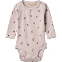 Wheat Body l/ä - Lindros - Soft Lilac Blommor - - 2 år (92) - Body L/Ä