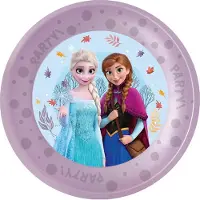 Decorata Party Plasttallrikar - 4-pack - 21 cm - Fryst Idylli - - One Size - Tallrik