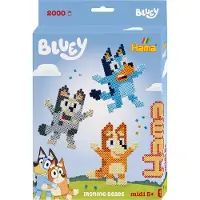 Bluey Midi Pärlor - 2000 st. + 1 tallrik - Bluey - - One Size - Pärlor