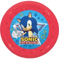 Decorata Party Plastplattor - 4-pack - 21 cm - Sonic Speed - - One Size - Tallrik