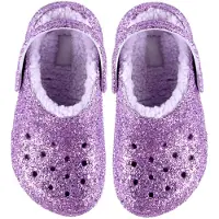 Crocs Sandaler m. Foder - Classic+ Fodrad Chunky Glitter - Purpl - - 23/24 - Sandal