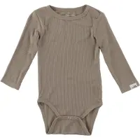 Sofie Schnoor Body l/ä - Rib - DicteSB - Dark Sand - - 62 - Body L/Ä