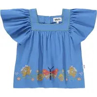 Molo Topp - Rosalyn - Blue Flower - - 5-6 år (110-116) - Linne