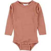 Joha Body l/ä - Ull - Rödbrun - - 60 - Body L/Ä