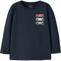 Name it T-shirt 'NMMVUX' marinblå / ljusgrå / vit
