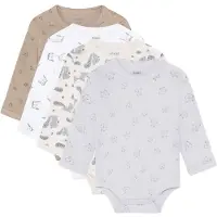 Pippi Baby Bodies l/ä - 4-pack - Regnig dag - - 1½ år (86) - Body L/Ä