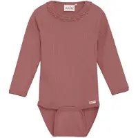 Minymo Body l/ä - Rib - Vissna Rose - - 56 - Body L/Ä