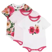 Dolce&Gabbana Gåvoset - Bodies k/ä - 3 st. - Vit/Rosa - - 12-18 mån - Body K/Ä