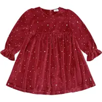 Hust and Claire Klänning - Velour - HCDonna - Teaberry m. Guld - - 4 år (104) - Klänning