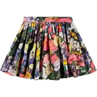 Molo Kjol - Viskos - Bäck - Floral Intryck - - 7-8 år (122-128) - Kjol