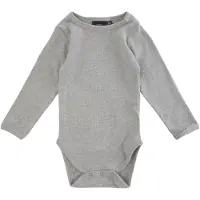 Sofie Schnoor Body l/ä - Grey Melange - - 62 - Body L/Ä