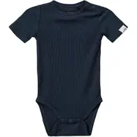 Sofie Schnoor Body k/ä - Rib - Marinblå Blue - - 62 - Body K/Ä