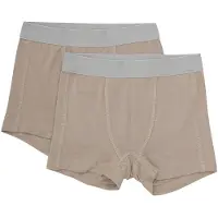 Minymo Boxershorts - 2-pack - Viskos - Helt enkelt Taupe - - 9 år (134) - Boxershorts