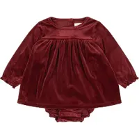 Konges Sløjd Klänningsbody - Velour - Jingle - Röd Dahlia - - 2 år (92) - Body L/Ä