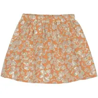 Christina Rohde Kjol - Orange m. Blommor - - 5 år (110) - Kjol