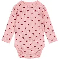 Konges Sløjd Body l/ä - Minnie - Amour Rouge m. Hålmönster - - 1 år (80) - Body L/Ä