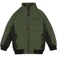 Molo Softshelljacka m. Fleece - Cloudy - Forest Block - - 7 år (122) - Softshell