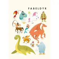 Citatplakat Affisch - Barnaffisch - Mytiska djur - A3 - - One Size - Affisch