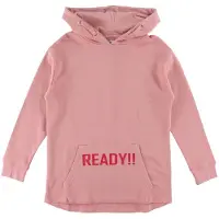 Add to Bag Hoodie - Rosa m. Tryck - - 12 år (152) - Hoodie