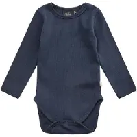 Sofie Schnoor Body l/ä - Rib - Dark Blue - - 2 år (92) - Body L/Ä