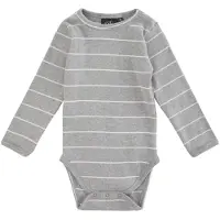 Sofie Schnoor Body l/ä - Randig - Grey Melange - - 1½ år (86) - Body L/Ä