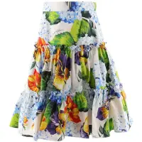 Dolce&Gabbana Kjol - Renaissance - Vit/Flerfärgad m. Blo - - 10 år (140) - Kjol