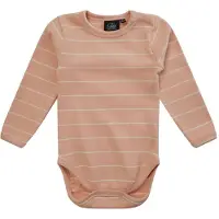 Sofie Schnoor Body l/ä - Randig - Nougat - - 62 - Body L/Ä