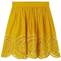 Stella McCartney Kids Kjol - Gul m. Hålmönster - - 6 år (116) - Kjol