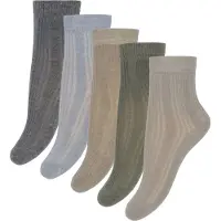 Minymo Strumpor - 5-pack - Vinter Sky m. Rib - - 35/38 - Strumpor