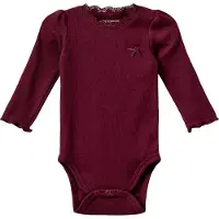 Sofie Schnoor Body l/ä - Rib - Dictesb - Burgundy - - 62 - Body L/Ä