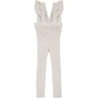 Condor Leggings m. Hängslen - Rib - Beige - - 1-2 år (80-92) - Leggings