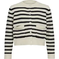 Sofie Schnoor Cardigan - Stickad - Off White m. Ränder - - 12 år (152) - Cardigan
