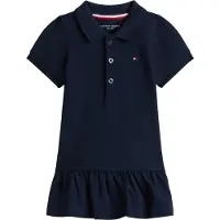 Tommy Hilfiger Kids Klänning - Piqué Polo - Dark Natt Marinblå Blue - - 68 - Klänning