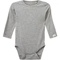 Sofie Schnoor Body l/ä - Rib - DicteSB - Gråmelerad - - 2 år (92) - Body L/Ä