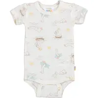 Joha Body k/ä - Ull/Silke - Off White m. Tryck - - 50 - Body K/Ä
